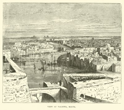 Udsigt over Valletta, Malta af English School