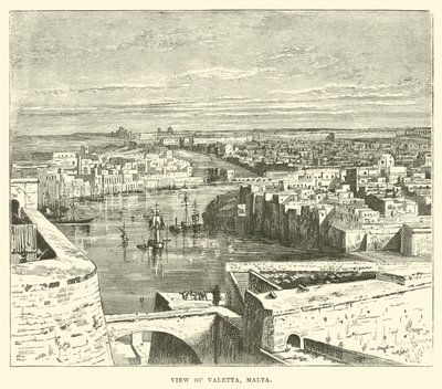 Udsigt over Valletta, Malta af English School