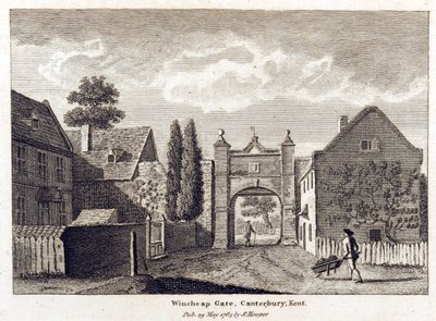 Udsigt over Wincheap Gate, 1784 af English School