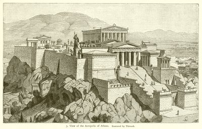 Udsigt over Akropolis i Athen af English School