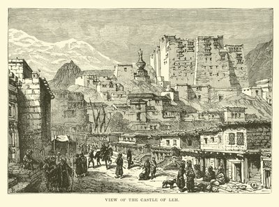 Udsigt over slottet Leh af English School