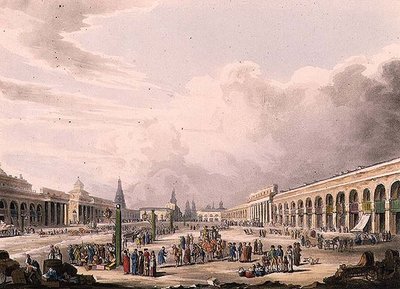 Udsigt over Den Store Plads med butikkerne i Moskva, plade 3 fra 