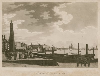 Udsigt over Themsen, London, fra Scotland Yard af English School