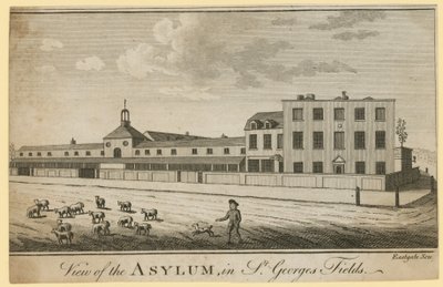 Udsigt over asylet i St Georges Fields af English School