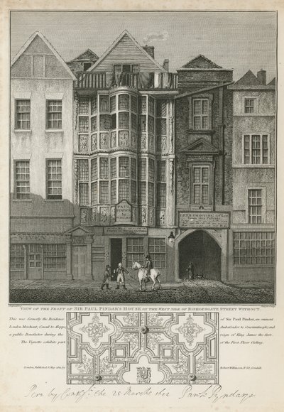 Udsigt over forsiden af Sir Paul Pindars hus af English School