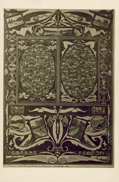 Vignetter af mennesker og landlige scener (litho) af English School