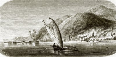 Landsbyen Vanu, øen Vanikoro af English School