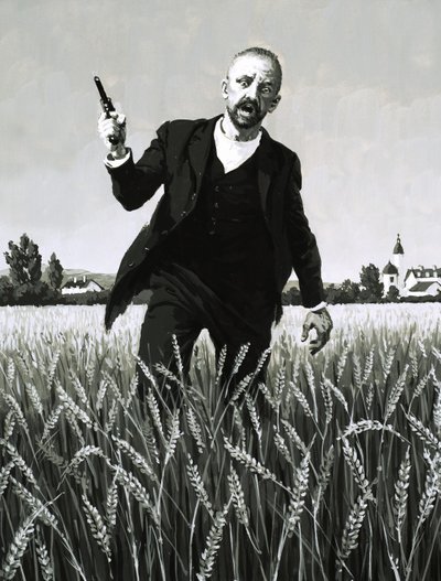 Vincent Van Gogh går gennem en hvedemark mod sin død af English School