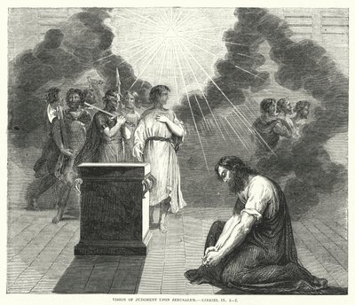 Syn om dommen over Jerusalem, Ezekiel IX af English School