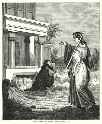 Vision af det hellige vand, Ezekiel XLVII af English School