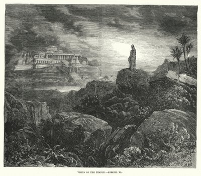 Vision af templet, Ezekiel XL (gravering) af English School
