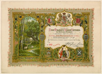 Dronning Victorias besøg i Epping Forest, 1882 af English School