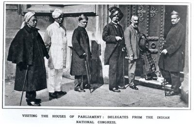 Besøger parlamentets huse: Delegerede fra den indiske nationale kongres, 1919 af English School