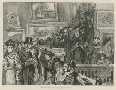 Besøgende på låneindsamlingen af English School