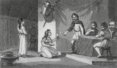 Vortigern og Rowena (kobberstik) af English School