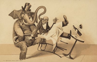 Tjeneren serverer en elefant af English School