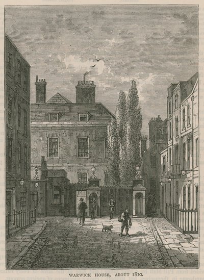 Warwick House, London, omkring 1810 af English School