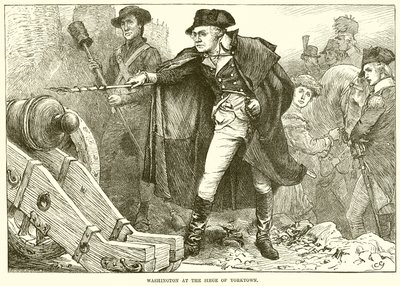Washington ved belejringen af Yorktown af English School