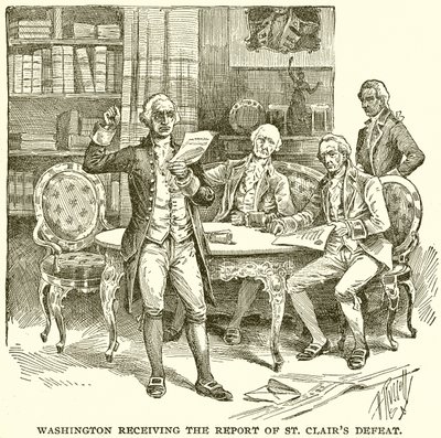 Washington erhält den Bericht über St. Clairs Niederlage von English School
