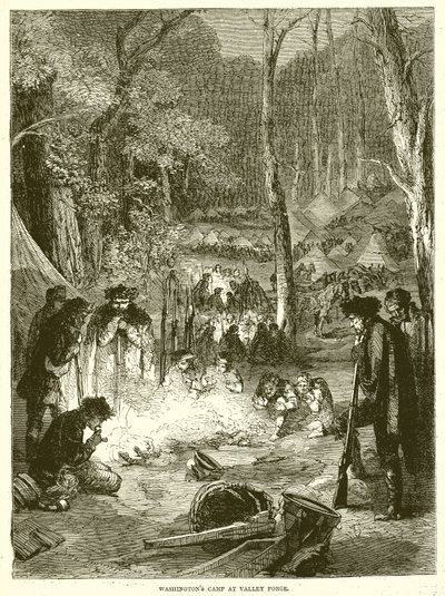 Washingtons lejr ved Valley Forge af English School