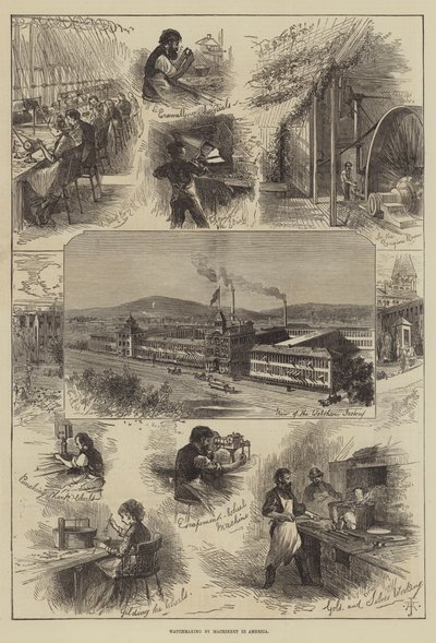 Urmageri af Machinery in America (gravering) af English School