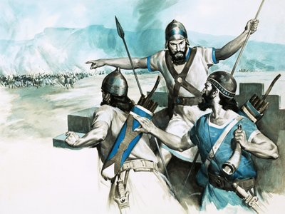 Vagttårnsvagter i Babylon giver alarm om den persiske hærs fremrykning af English School
