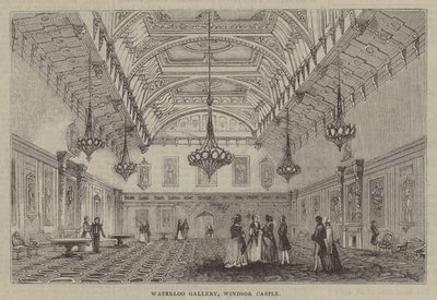 Waterloo Gallery, Windsor Castle af English School