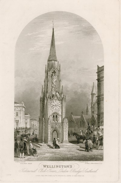 Wellingtons Testimonial Clock Tower, London Bridge, Southwark af English School
