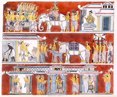 Wessantara Rajah, del I, fra Buddhismens historie og doktrin af Edward Upham, 1829 (se også 414242) af English School