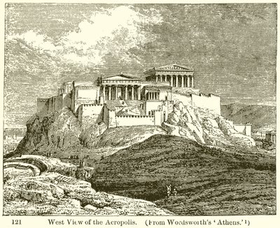 Vestudsigt over Akropolis af English School