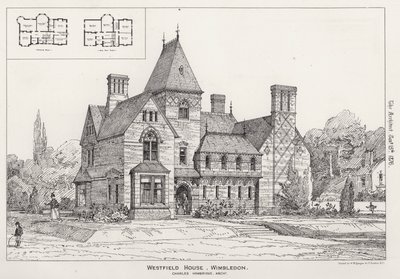 Westfield House, Wimbledon (gravering) af English School
