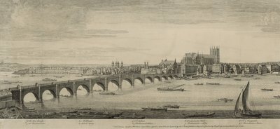 Westminster Bridge, London, taget fra Mr Scheves Sugar House, overfor York House af English School
