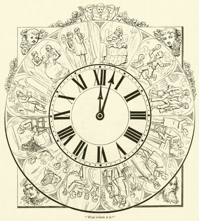 Hvad er klokken? (gravering) af English School