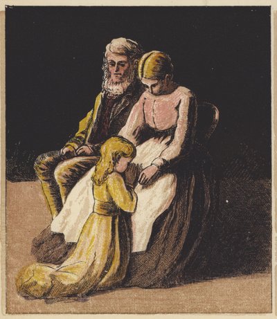 Da Lille Fred gik i seng (farve litho) af English School