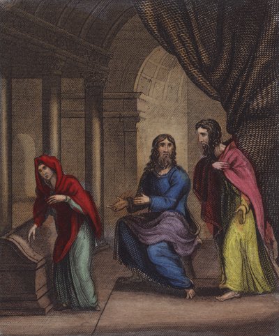 Da den rigere skare havde forladt stedet ... (farvet indgravering) af English School