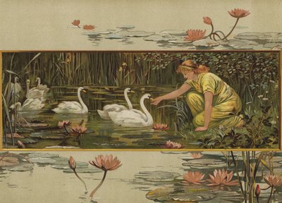 Hvor åkanderne gror (chromolitho) af English School