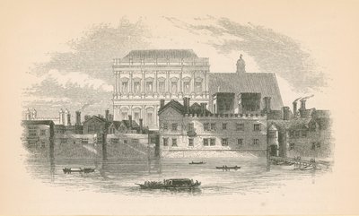 Whitehall fra Themsen af English School