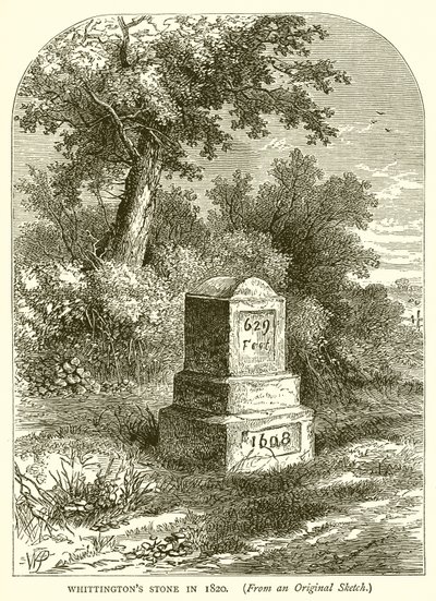 Whittingtons Stone i 1820 af English School