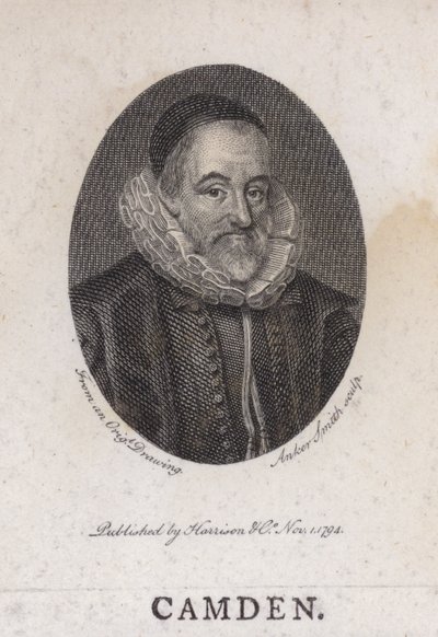 William Camden, engelsk antikvar, historiker og geograf (gravering) af English School