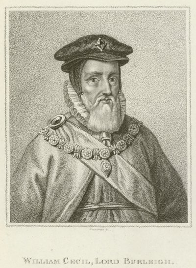 William Cecil, Lord Burleigh (gravering) af English School
