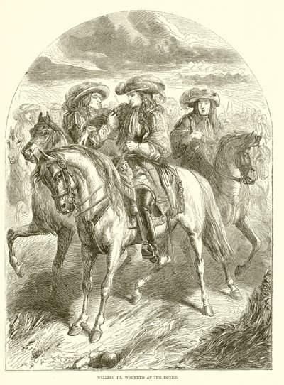 Vilhelm III. såret ved Boyne af English School