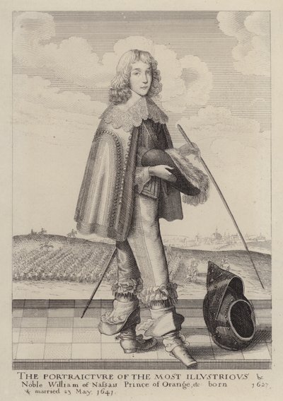 Vilhelm II af Orange-Nassau, Prins af Orange (radering) af English School
