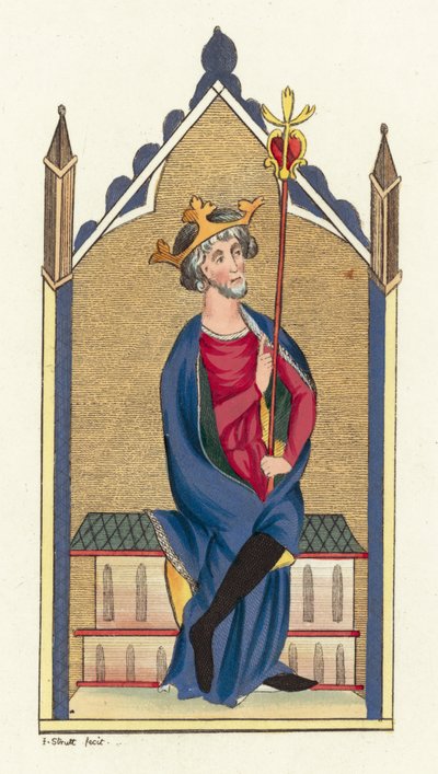 William Rufus (farvet gravering) af English School