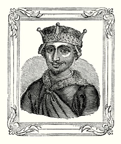 Wilhelm Rufus wurde 1056 geboren, 1087 gekrönt und 1100 getötet (Gravur) von English School
