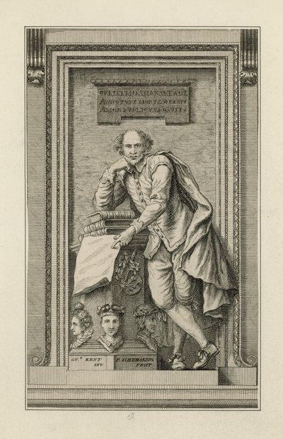 William Shakespeare monument af English School
