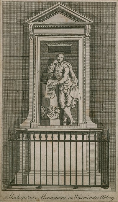 William Shakespeare monument af English School