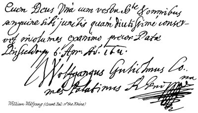 William Wolfgang (greve Pal: af Rhinen) af English School