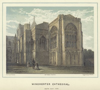 Winchester Cathedral, udsigt mod sydøst af English School