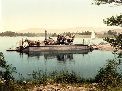Windermere Steam Ferry (håndfarvet foto) af English School