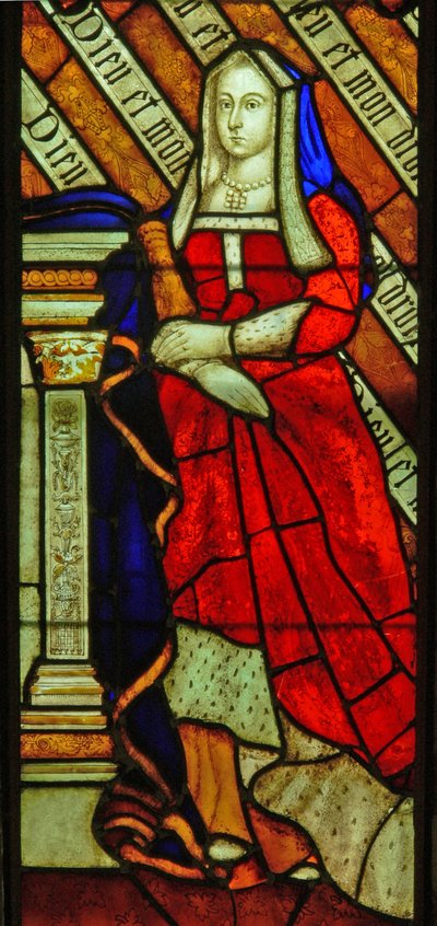 Window Ew forestillende Elizabeth af York af English School